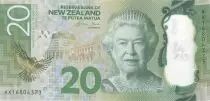 Nueva Zelanda 20 Dollars - Elizabeth II - Karearea - 2016 - Serial AX - Polymer - P.193