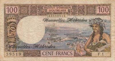 Nuevas H�bridas 100 Francs - Tahitienne - ND (1972) - P.18b