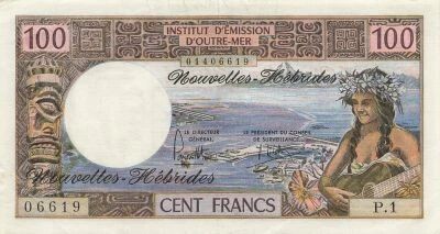 Nuevas H�bridas 100 Francs - Tahitienne - ND (1975) - P.18c