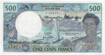 Nuevas H�bridas 500 Francs - Fisherman - ND (1980) - P.19c