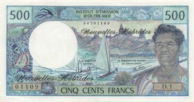 Nuevas H�bridas 500 Francs - Fisherman - ND (1980) - P.19c