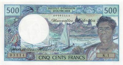 Nuevas H�bridas 500 Francs - Fisherman - ND (1980) - P.19c