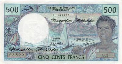 Nuevas H�bridas 500 Francs - Fisherman - ND (1980) - P.19c