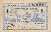 Nuova Caledonia 1 Franc - 29-03-1943 - Noum&eacute;a - P.55b