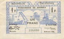 Nuova Caledonia 1 Franc - 29-03-1943 - P.55
