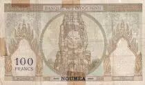 Nuova Caledonia 100 Francs - Statue of Angkor - Specimen cancelled - ND (1937-1967) - Serial L.16 - P.42s