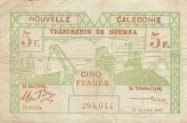 Nuova Caledonia 5 Francs - 15-06-1943 - Noum&eacute;a - P.58
