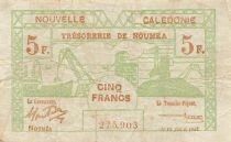 Nuova Caledonia 5 Francs - 15-06-1943 - Noum&eacute;a - P.58