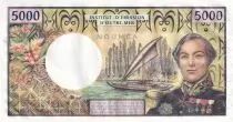 Nuova Caledonia 5000 Francs - Bougainville, Boats - Specimen - ND (1982-1984) - P.65cs