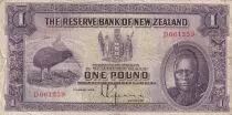 Nuova Zelanda 1 Pound - Chief Maori - Kiwi - 1934 - Serial D