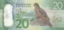 Nuova Zelanda 20 Dollars - Elizabeth II - Karearea - 2016 - Serial AX - Polymer - P.193