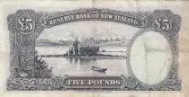 Nuova Zelanda 5 Pound - Capt. James Cook - Lake Pukaki - 1967