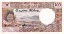 Nuovi H&eacute;brides 100 Francs - Tahitienne - 1975 - S&eacute;rie O.1 - 66666 - NEUF - P.18c
