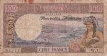 Nuovi H�brides 100 Francs - Tahitienne - 1977 - Serial W.1 - VG to F - P.18d