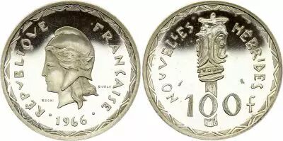 Nuovi H�brides 100 Francs, Buste de Marianne - 1966 Essai