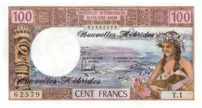 Nuovi H�brides 100 Francs Tahitienne - 1977 serie T.1