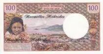 Nuovi H&eacute;brides 100 Francs Tahitienne Faulted - 1977 - Serial J.1 - UNC - P.18d