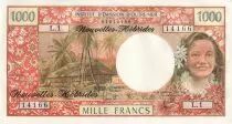 Nuovi H�brides 1000 Francs - Tahitian - Stag - ND (1975) - Serial L.1 - P.20b