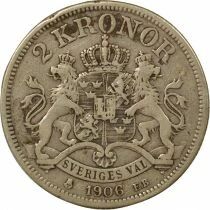 Oscar II - 5 Silver Kronor - 1906 Kungsholmen