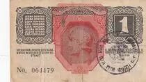 &Ouml;sterreich 1 Krone 1916 - Head of women - Overprint with black stamp