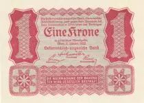 &Ouml;sterreich 1 Krone Red, uniface - 1922