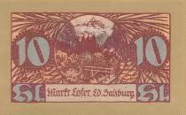 �sterreich 10 Heller 1921 - Coat of Arms - City of Lofer, notgel 2nd type