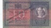 &Ouml;sterreich 10 Kronen 1904 - Overprint with black handstamp