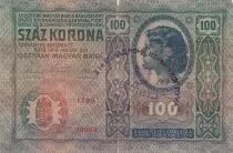 &Ouml;sterreich 100 Kronen 1912 - Overprint with purple stamp