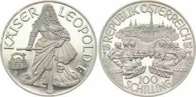 �sterreich 100 Schilling - Kaiser Leopold I - 1993