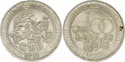 �sterreich 100 schilling, 500 th anniversary of Hall mint - 1975