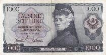 &Ouml;sterreich 1000 Shilling - Bohemia Bertha - Leopoldskron Palace - 01-07-1966 - DP Series