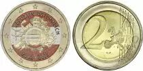 �sterreich 2 Euros - 10 years of the introduction of the euro - Colorised - 2012