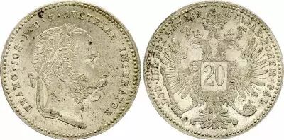 �sterreich 20  Kreuzer, Fran�ois joseph I - 1869