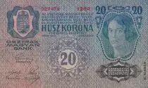 &Ouml;sterreich 20 Kronen - Young woman - Arms - 1913 - P.14
