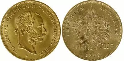 �sterreich 4 Florins Franz Joseph I - Eagle - 1892