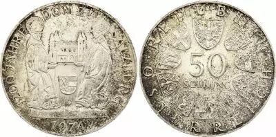 �sterreich 50 Schilling - Salzburg Cathedral - 1974