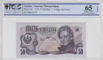 &Ouml;sterreich 50 Schilling F. Raimund - Burg theater - PCGS 65 OPQ