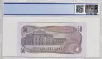 &Ouml;sterreich 50 Schilling F. Raimund - Burg theater - PCGS 65 OPQ