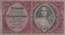 �sterreich 5000 Kronen - Young woman - 1922 - P.79