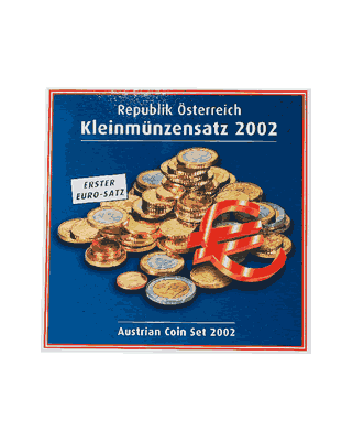 &Ouml;sterreich EURO Coin Set - 1 Cent to 2 Euros - 2002