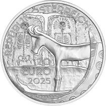 &Ouml;sterreich Hallstatt White Gold - Salt mines - 20 Euros Silver BE 2024