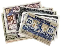 &Ouml;sterreich Lot de 10 ex NOTGELD \ au hasard\ 