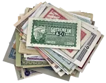 &Ouml;sterreich Lot de 100 ex NOTGELD \ au hasard\ 