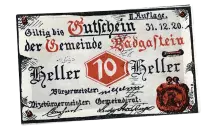 &Ouml;sterreich NOTGELD \ au hasard\  1 ex
