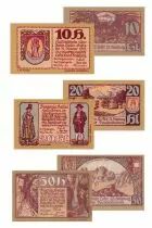 &Ouml;sterreich Set of 3 banknotes from Austria - 1921