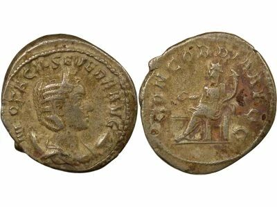 Otacilia Severa - Antoninianus, Concordia & Altar - 247 Rome