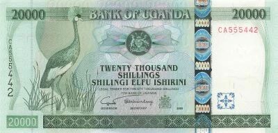 Ouganda 20000 Shillings - Grue - 2005 - P.46