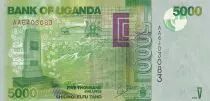 Ouganda 5000 Shillings - Montagne - Oiseaux - 2010 -  P.51a