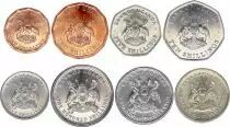 Ouganda S&eacute;rie de 8 pi&egrave;ces - 1-2-5-10-50-100-200-500 Shillings - 1987-2008