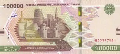 Ouzb�kistan 100.000 Som - Mus�e Ichan Qal\'a � Khiva, Khorezm - 2021 - P.92a